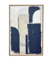 Wall Canvas abstract beige, white, blue 60x90cm