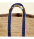 Shopping bag jute blue 40x35x30cm