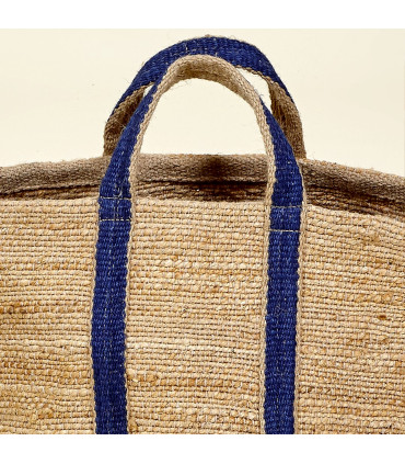 Shopping bag jute blue 40x35x30cm