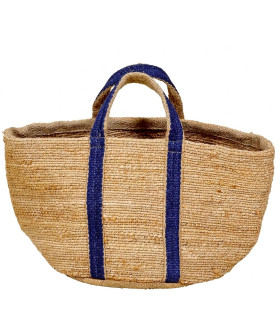 Shopping bag jute blue 40x35x30cm