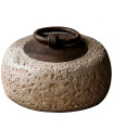 Cale-porte pierre et anneau métal antique 16x16x10cm