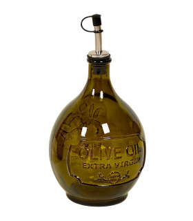Oil green glass 12.5x12.5x24cm 1L