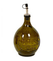 Huilier en verre vert 1L 12.5x12.5x24cm
