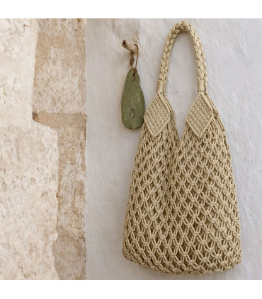 Shopping bag bracket beige 35x66cm