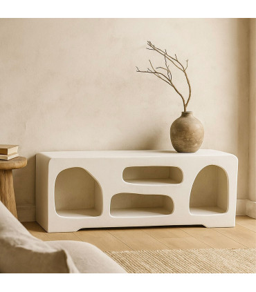 Console white design 136x36x60cm