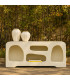 Console white design 136x36x60cm