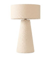 Lampe à poser en tissu chenille blanc 35x35x50cm