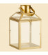 Gold metal lantern 12.5x11x22.5cm