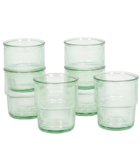 Set de 6 verres à eau en verre 100% recyclé 30cl