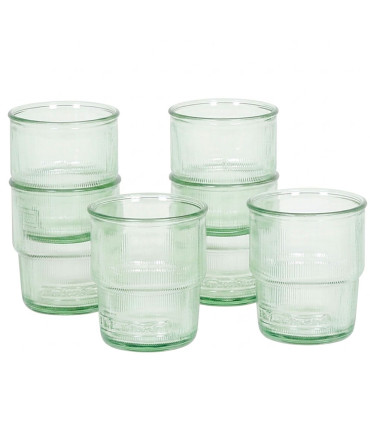 Set de 6 verres à eau en verre 100% recyclé 30cl
