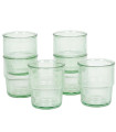 Set de 6 verres à eau empilables en verre 100% recyclé 30cl