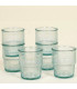 Set de 6 verres à eau en verre strié 26.5cl