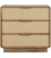Commode Table mango and jute 79.5x37.5x76cm