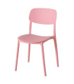 Chair pink plastic 42x40x79cm
