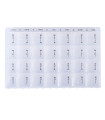 Pilulier semainier plastique transparent 11x17x2cm