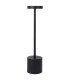 Lampe à poser noire LED sans fil 8x8x34.5cm