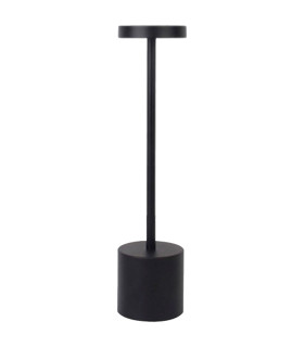 Lampe à poser noire LED sans fil 8x8x34.5cm