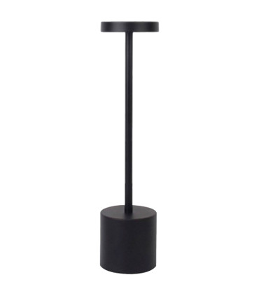 Lampe à poser noire LED sans fil 8x8x34.5cm