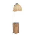 Floor Lamp teak and metal 57x55x160cm