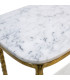 Console Table mangowood and white marble 96.5x35.5x76cm
