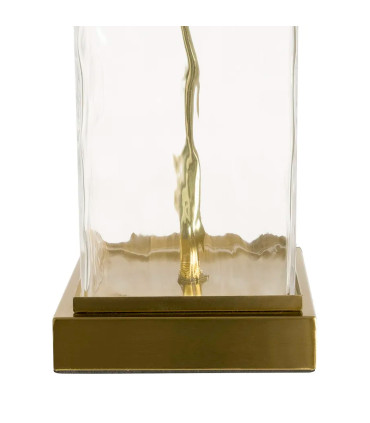 Lampe à poser métal doré et verre 33x33x60.5cm