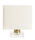 Lampe à poser métal doré et verre 28x28x47cm