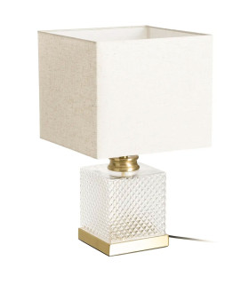 Table Lamp gold metal and glass 28x28x47cm