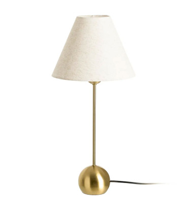 Lampe à poser métal doré 25x25x55cm