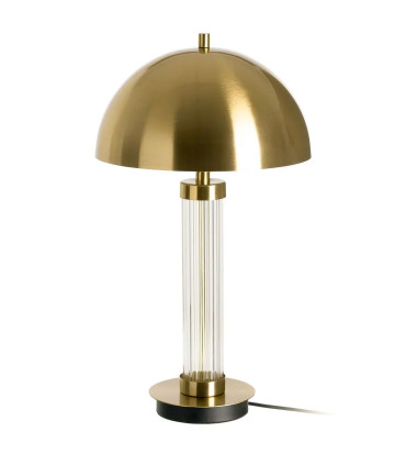 Lampe à poser métal doré et verre 30x30x53.5cm