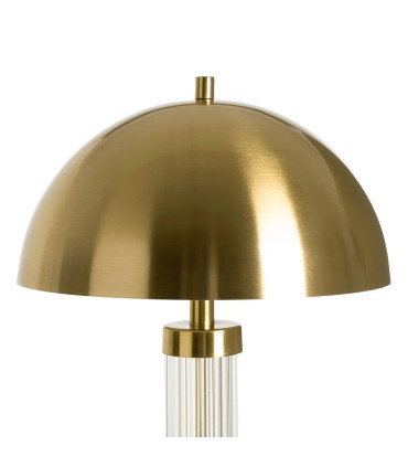Lampe à poser métal doré et verre 30x30x53.5cm