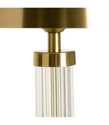 Lampe à poser métal doré et verre 30x30x53.5cm