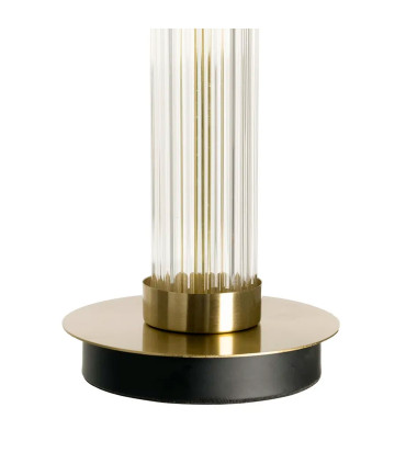 Lampe à poser métal doré et verre 30x30x53.5cm