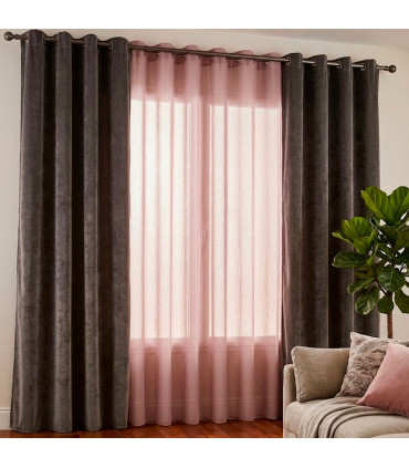 Curtain Polyester grey 140x260cm