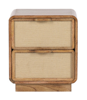 Bedside Table 2 Drawers 55x45x56cm
