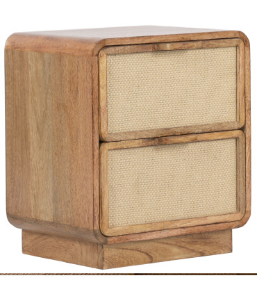 Bedside Table 2 Drawers 55x45x56cm