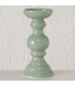 Candle Holder green ceramic 10x10x20cm
