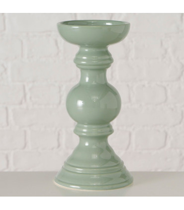 Candle Holder green ceramic 10x10x20cm