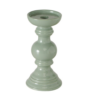 Candle Holder green ceramic 10x10x20cm