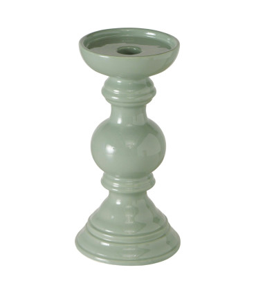 Candle Holder green ceramic 10x10x20cm