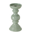 Candle Holder green ceramic 10x10x20cm