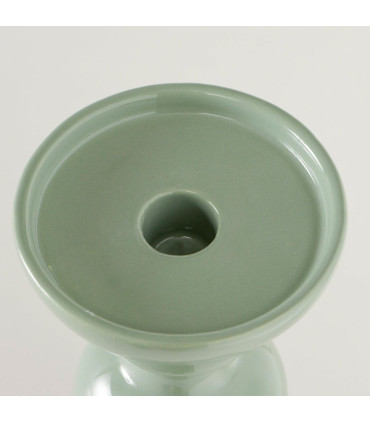 Candle Holder green ceramic 10x10x20cm