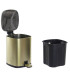 Poubelle salle de bain métal doré mat 3L