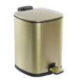 Bathroom bin gold metal 3L