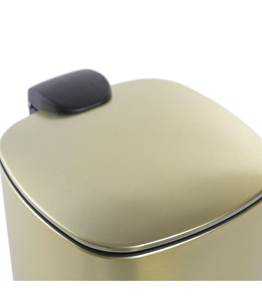 Poubelle salle de bain métal doré mat 3L