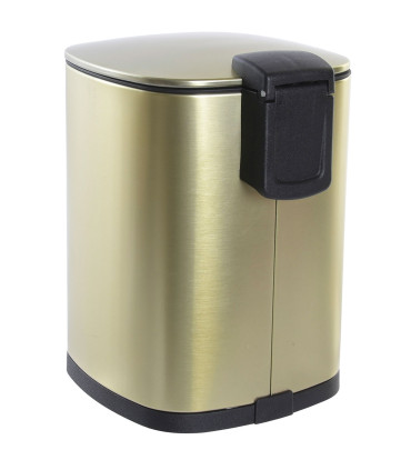 Poubelle salle de bain métal doré mat 3L