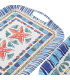 Set de 2 plateaux de service mélaminé feuilles 40.5x29x2.5cm