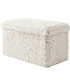 Banquette coffre de rangement moumoute beige 76x38x38cm