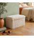 Banquette coffre de rangement beige 76x38x38cm