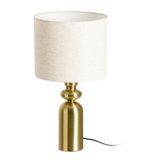 Lampe à poser métal doré et verre 30x30x53.5cm