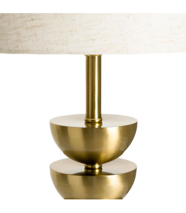 Lampe à poser métal doré abat-jour beige 25x25x49cm